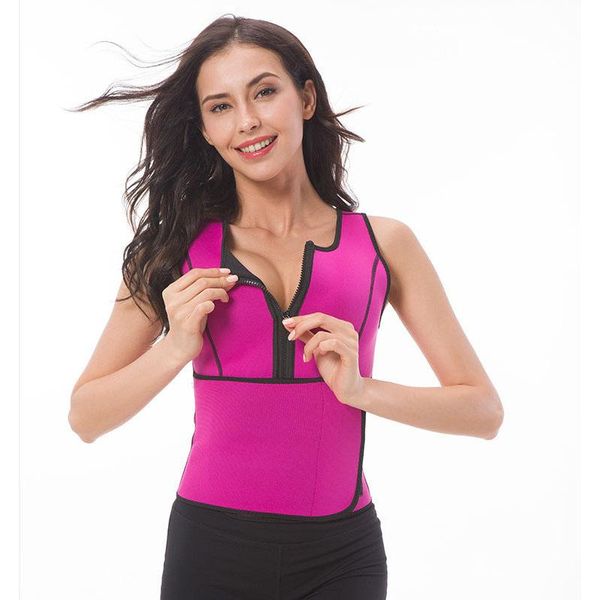 gym clothing womens neoprene zipper sports adjustable waist running shirts short sleeve yoga fitness workout, White;black